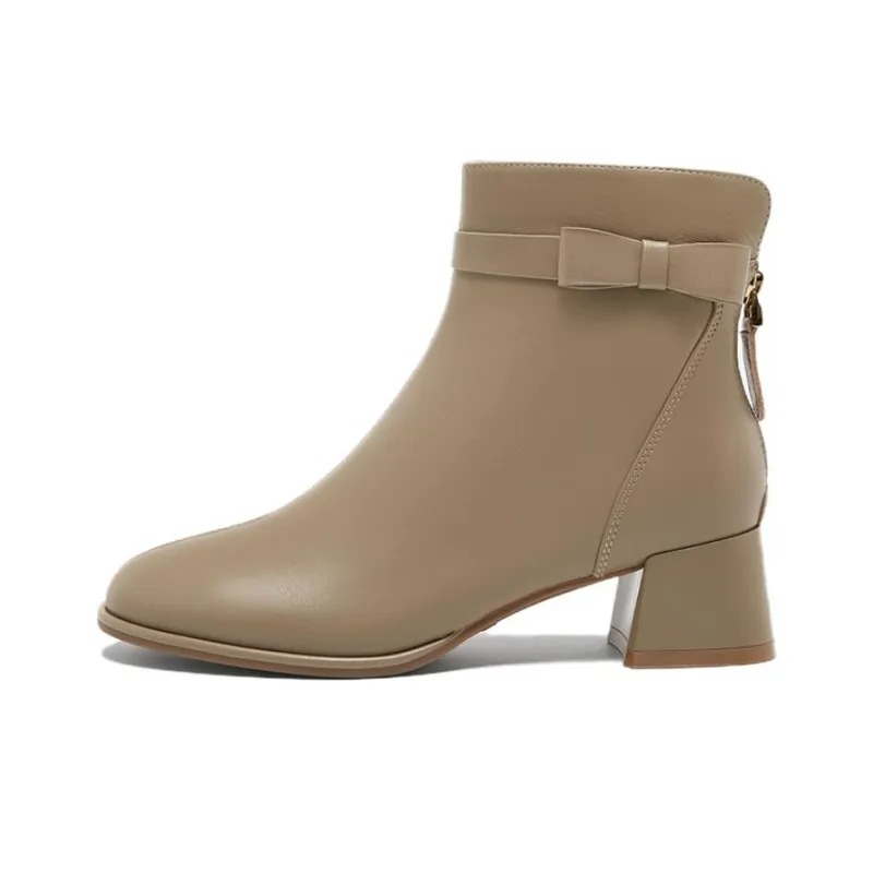 BASTO Ankle Boots Women's Black/Ecru/Apricot-8