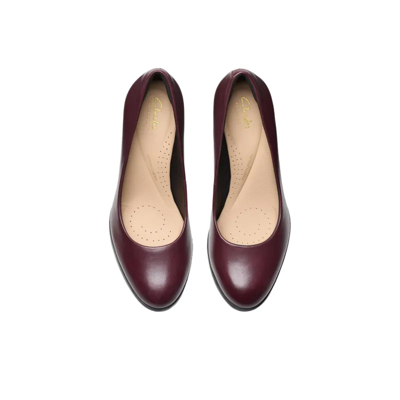Clarks High Heels Women's Burgundy-3
