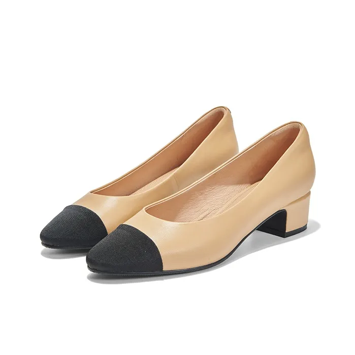 PT'SON Chunky Heel High Heels 4cm Women's-2