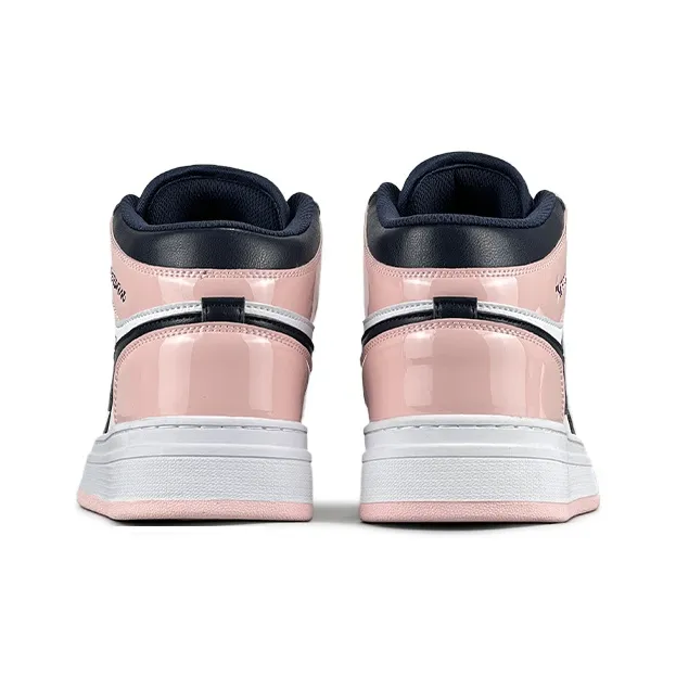 LuzaoT SUPER DRAG Anti Slip And Wear Resistant Lightweight High Top Skateboard Shoes Women's White Blue Pink-4