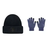 Black Cap+Navy Blue Glove