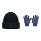 Black Cap+Navy Blue Glove