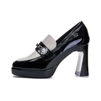 POOQ Chunky Heel High Heels 9CM Women's