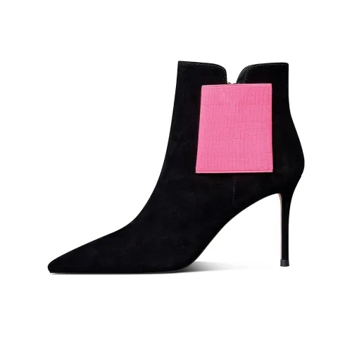 MISS SILVER Ankle Boots 8.5cm Women's Black