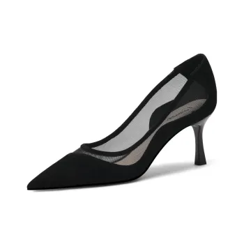 CAMEIDO Slim Heel High Heels 7.5cm Women's Black