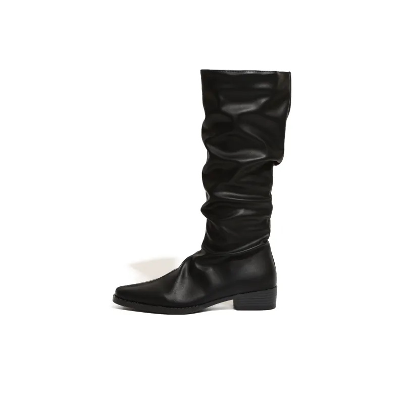 LXVB Slouch Boots Knee-high Boots 3cm Women's-1