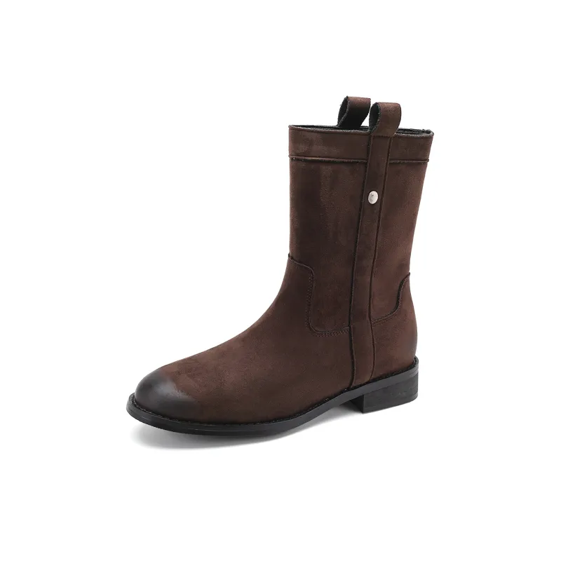 FOXER Ankle Boots Women's Black/Brown-5