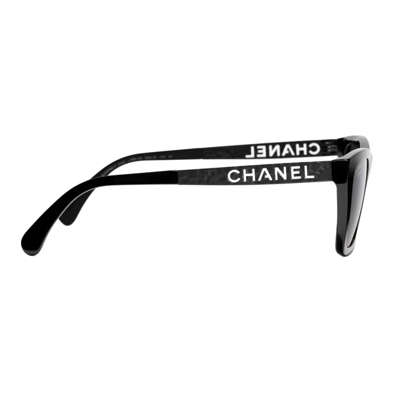 CHANEL Square Sunglasses Unisex Black-3