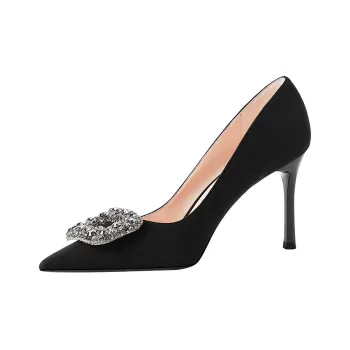 Li Ke Slim Heel High Heels Women's Black