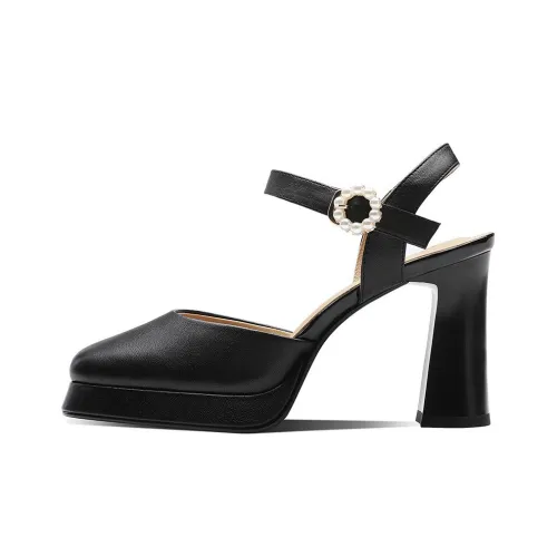 BOSSSUNWEN Chunky Heel High Heels 8.5cm Women's