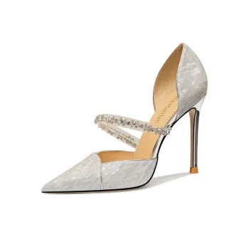 Lily Wei Romantic Galaxy Slim Heel High Heels 10cm Women's Silver