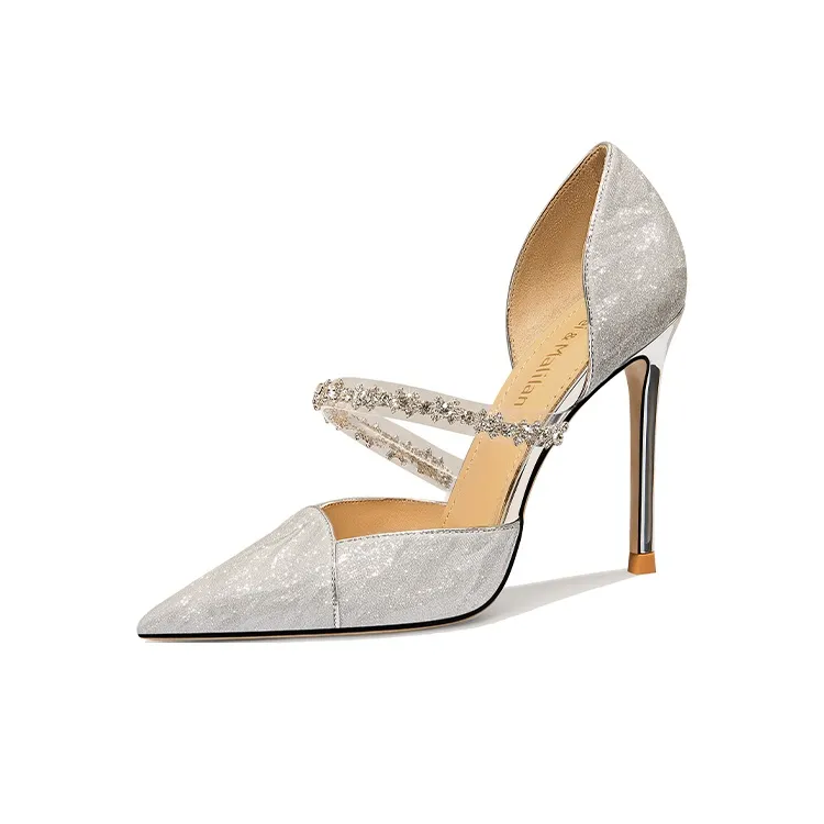 Lily Wei Romantic Galaxy Slim Heel High Heels 10cm Women's Silver-0