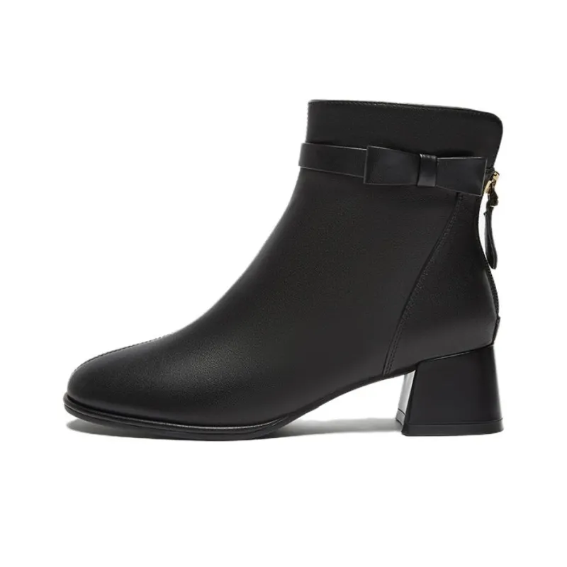 BASTO Ankle Boots Women's Black/Ecru/Apricot-0