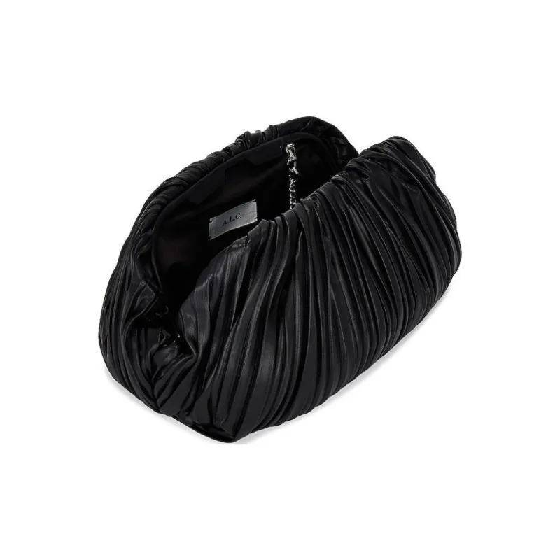 A.L.C. Artificial Leather Clutch Bag Over The Shoulder Women's Black-4