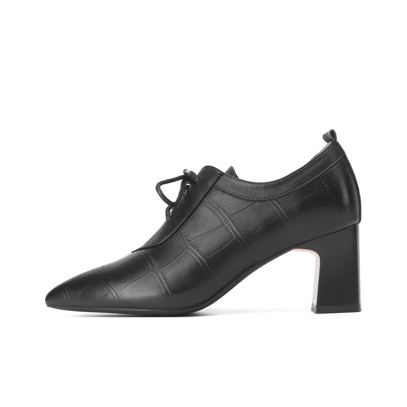 VEDULLAR Chunky Heel High Heels 6.5cm Women's-7