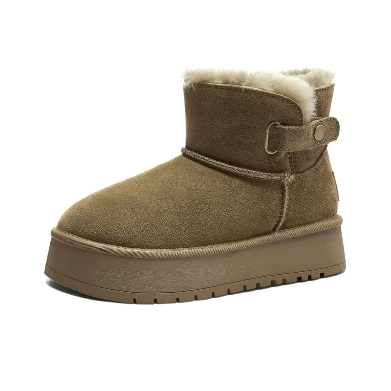 C°BANNER Short Snow Boots Women's Khaki Green-1