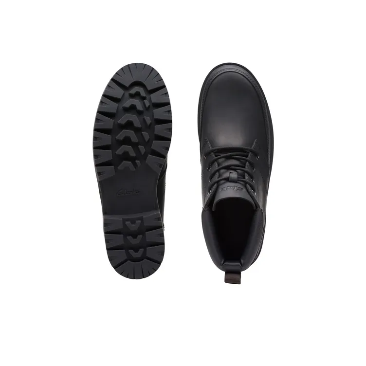 Clarks Losdale Collection Short Mid Calf Martin Boot Men's Black-2