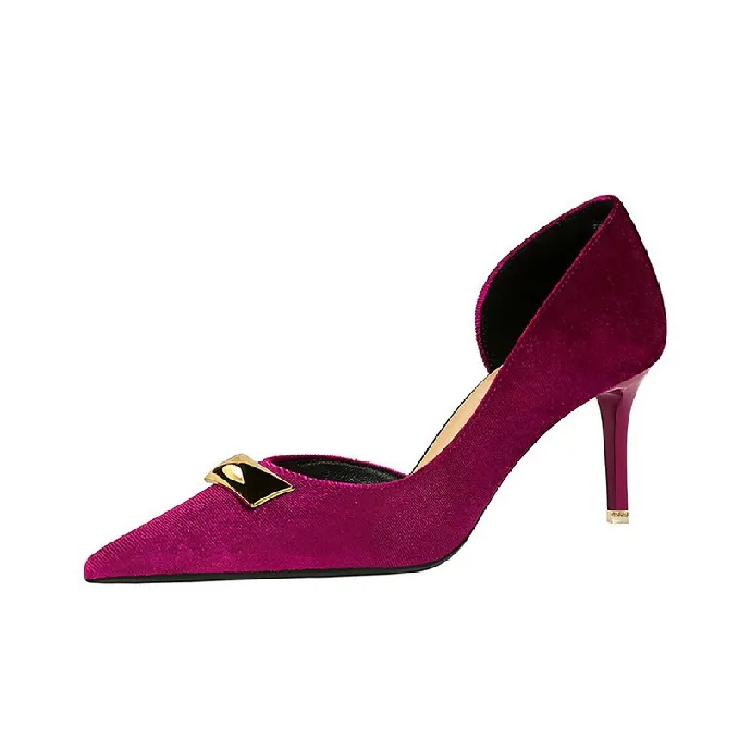 BIGTREE Slim Heel High Heels 7cm Women's-4
