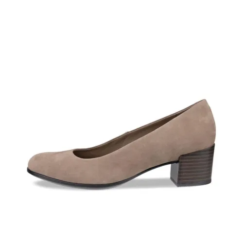 Ecco Chunky Heel High Heels 3.5cm Women's Gray