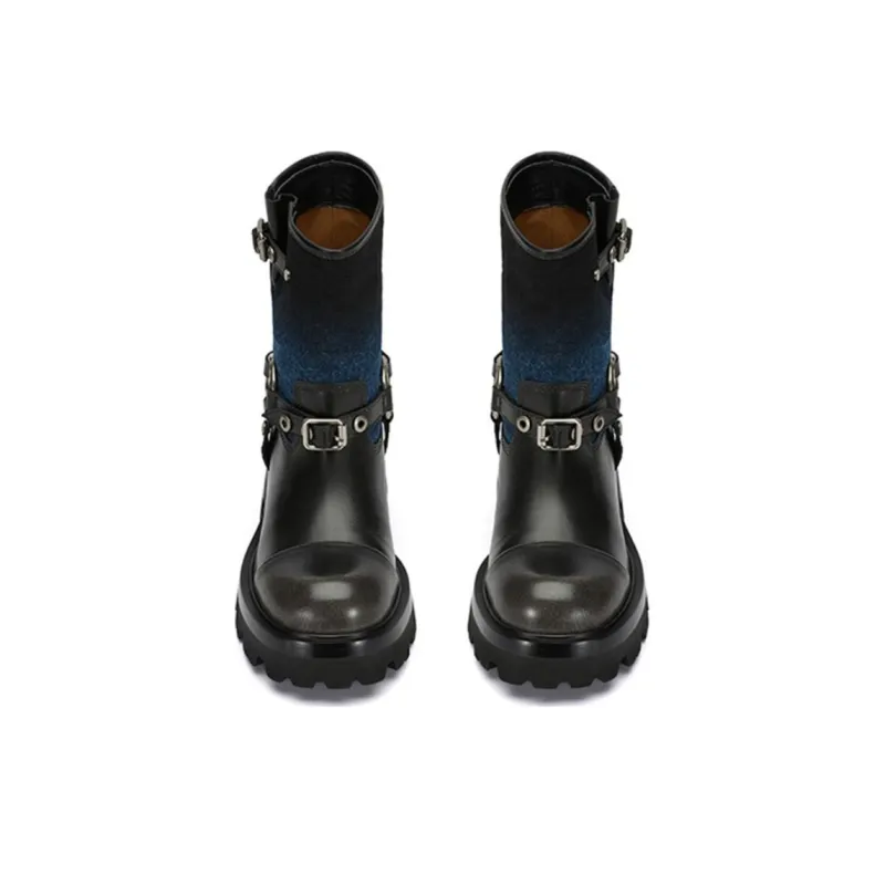 SugarSu Ankle Boots Women's Knight Black/Gradient Blue/Ancora Red-5