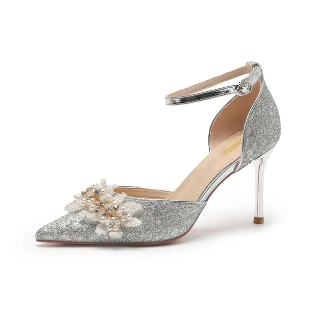 Dunnu High Heels Women's Silver/Gold-0