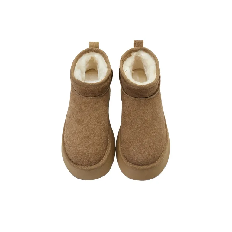 GRACEGIFT Snow Boots Women's Camel-4