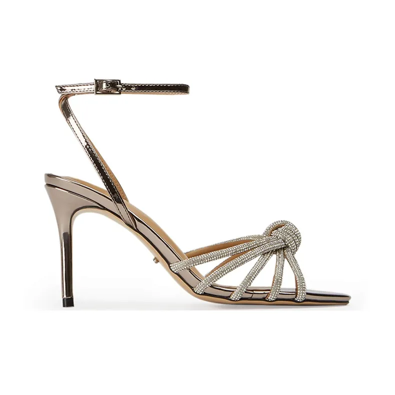 Tony Bianco Slim Heel High Heels 8.5cm Women's Gunmetal Silver-1