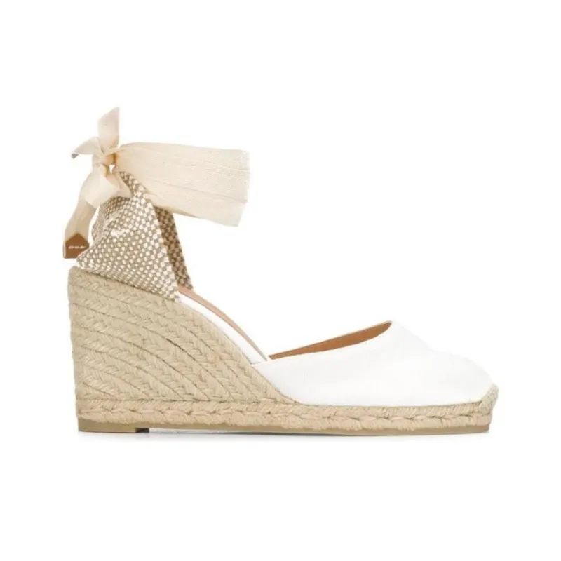 Castañer Wedge Heel High Heels Women's White-1