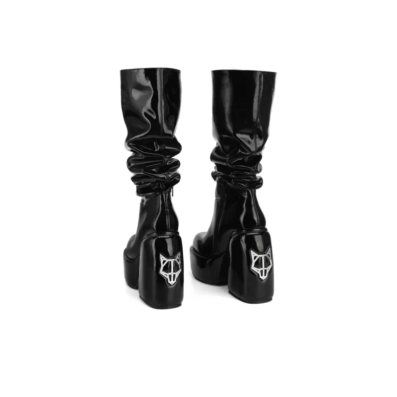 Naked Wolfe Space Knee-high Boots 13.5cm Women's Black-3