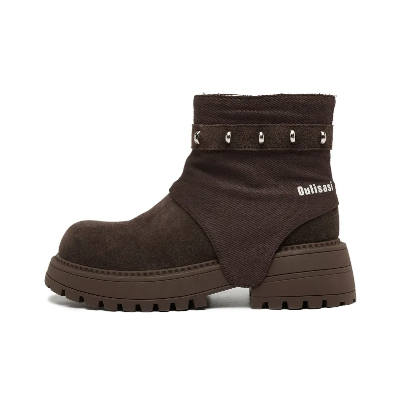 OULISASI Ankle Boots Women's-15