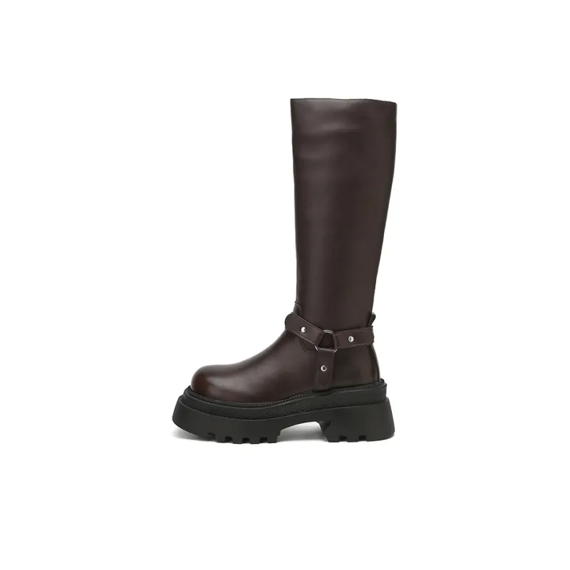 Jin Baichuan Knee high Boots 5cm Women's-8
