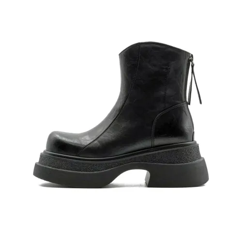 Little Sue Niche Design British Style Hot Girl Square Toe Slim ASHER Fashion Commute Ankle ASHER Women's