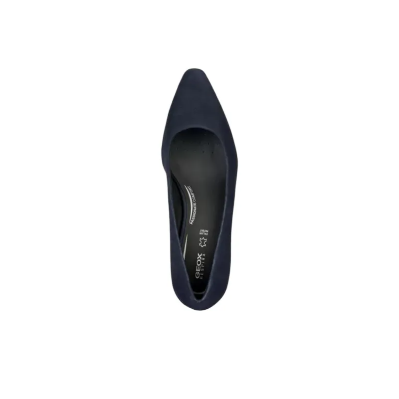 GEOX Giselda Chunky Heel High Heels 6.5cm Women's Blue-4