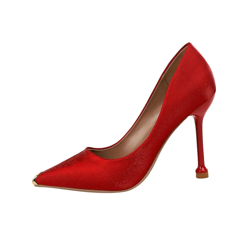 QITUMAUL Slim Heel High Heels 10.5cm Women's-2