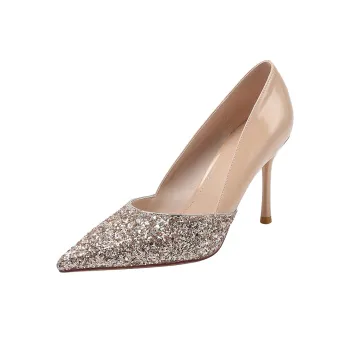 YAFEI XUANYU Slim Heel High Heels Women's Apricot