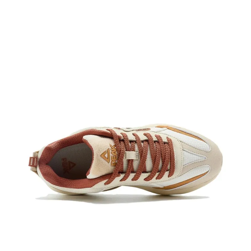 PEAK Sports Life Collection Non slip Lightweight Low Top Casual Shoes Women's Ecru-2