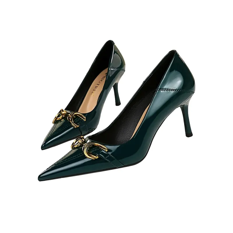 QITUMAUL Slim Heel High Heels Women's-11