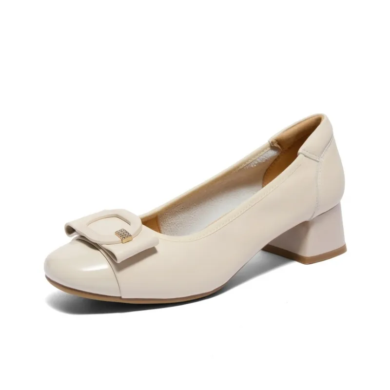 BELLE Chunky Heel High Heels 4cm Women's-1