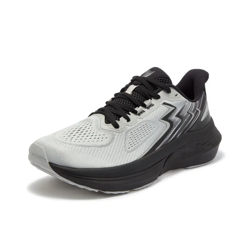 361° Cushioning Anti Slip And Wear Resistant Low Top Running Shoes Unisex Black Gray Color-1