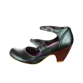 IRREGULAR CHOICE Keep It Classy Chunky Heel High Heels 6.5cm Women's Green
