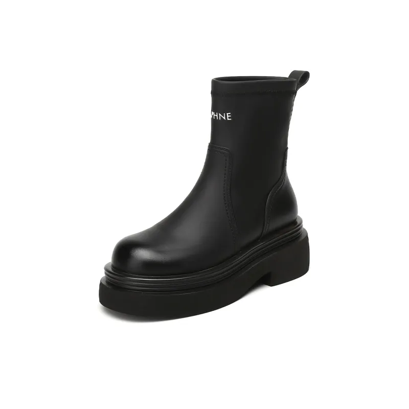 DAPHNE Ankle Boots Women's Black/Khaki-1