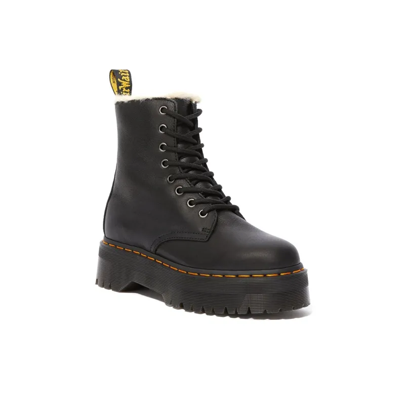 Dr.Martens Jadon Faux Fur Lined Leather Platform Boots 'Pisa   Black' Women's-1