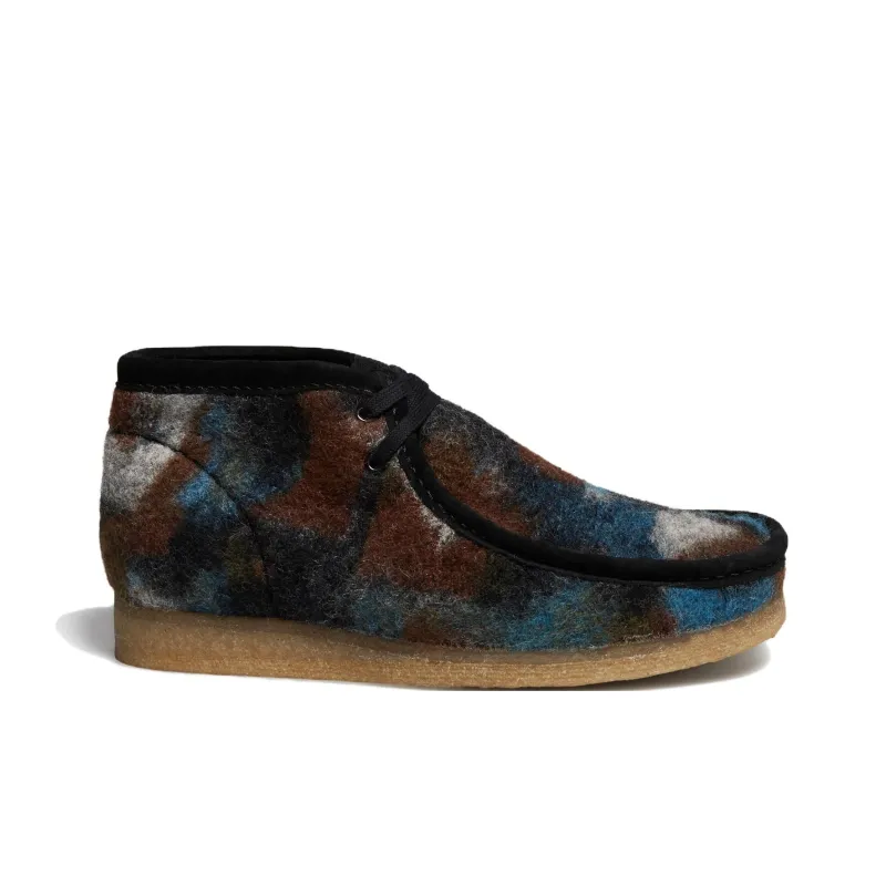 Clarks Originals Wallabee Boot Black Wool-1