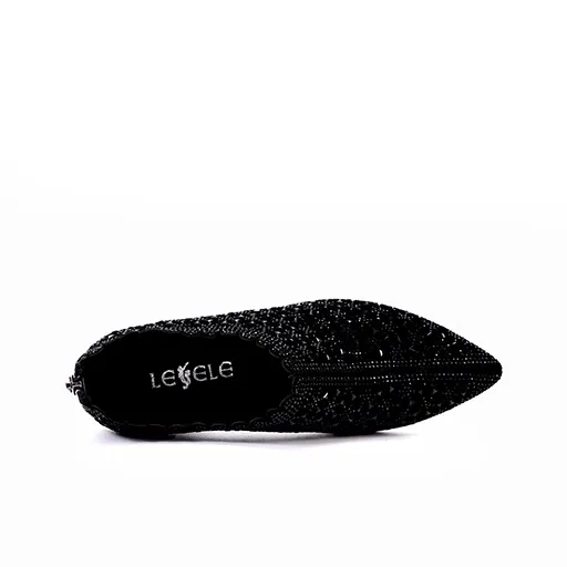 LESELE Chunky Heel High Heels 3.0cm Women's Black-3
