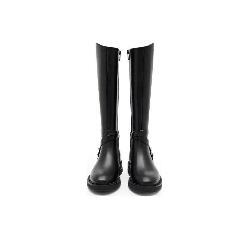 Staccato Knee high Boots 4cm Women's Black-2