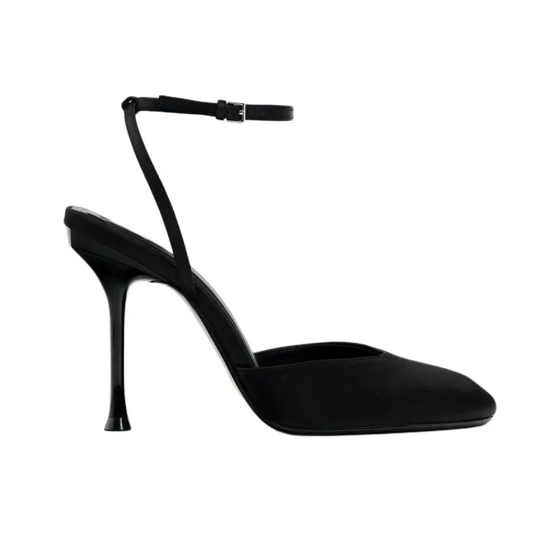 ZARA Slim Heel High Heels Women's Black-1