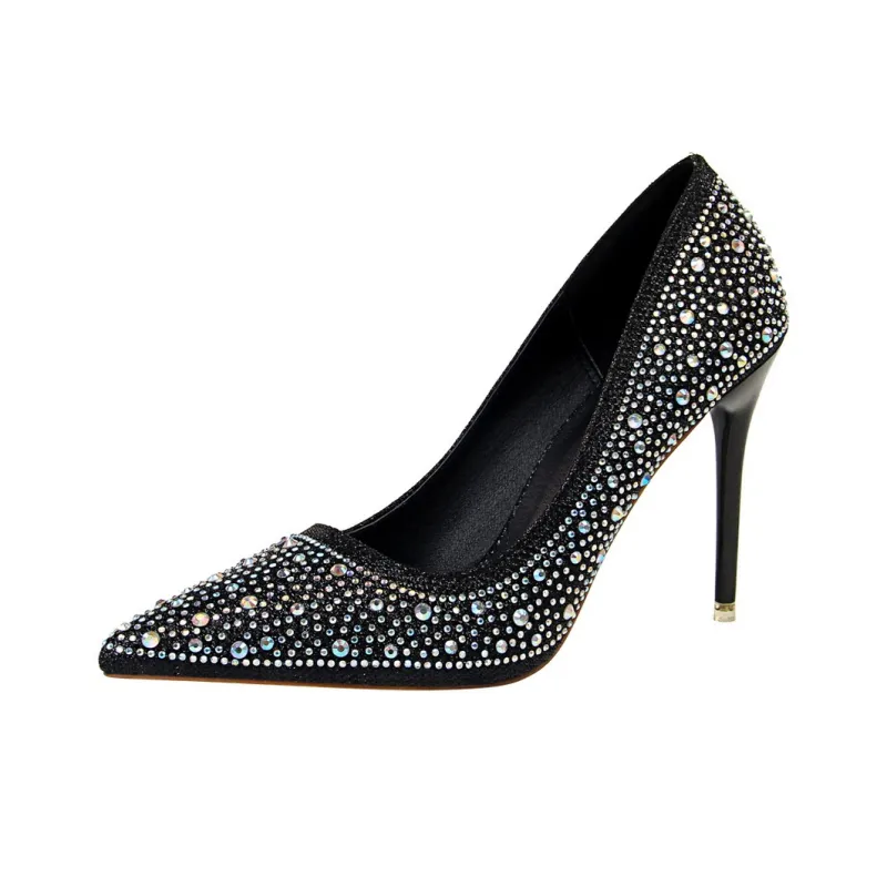 Dunnu Slim Heel High Heels 10CM Women's-7