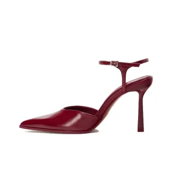 ZARA Slim Heel High Heels 9cm Women's Red