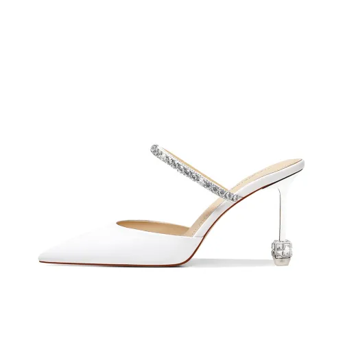 HAOYASENNU Stylish Sandal 8cm Women's White