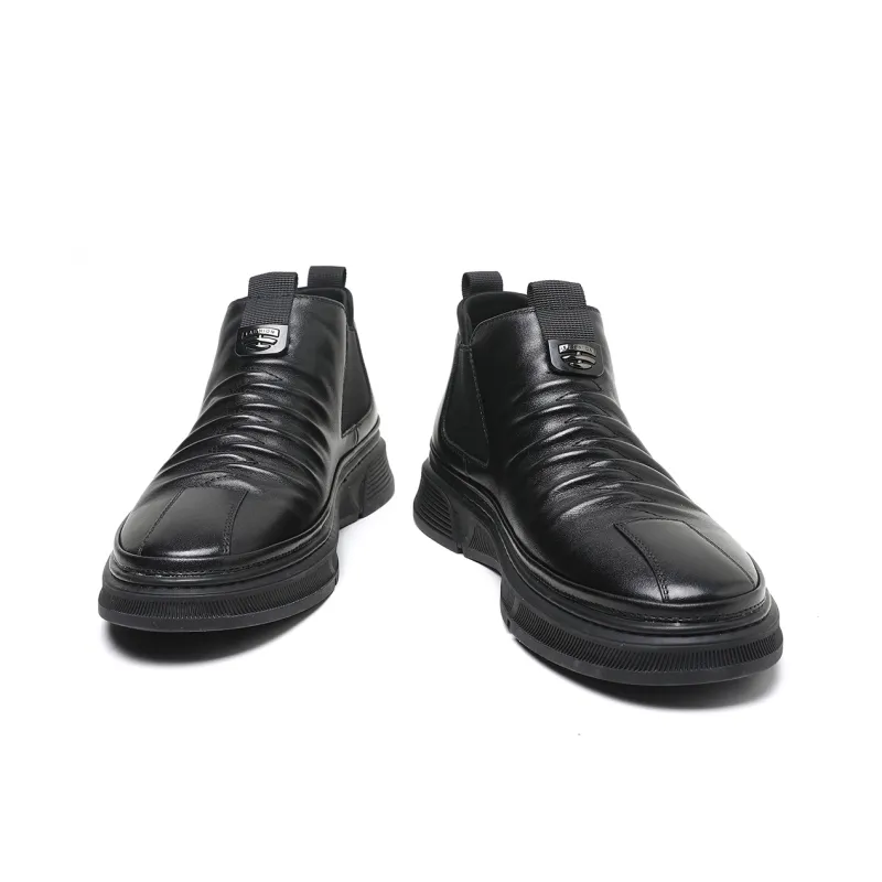 TRUMPPIPE Ankle Boots Men's Black-3